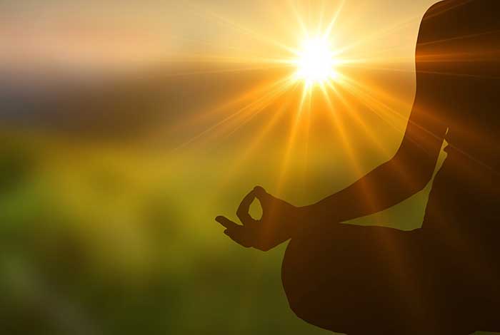 woman meditating