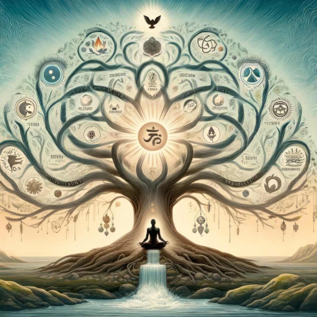 meditating tree of life image