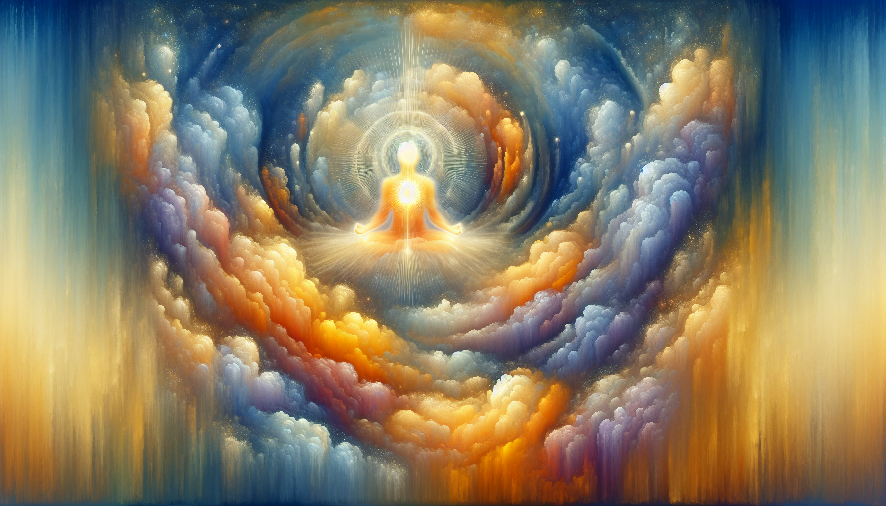 A luminous contemplative figure representing devotional absorption in Parabhakti